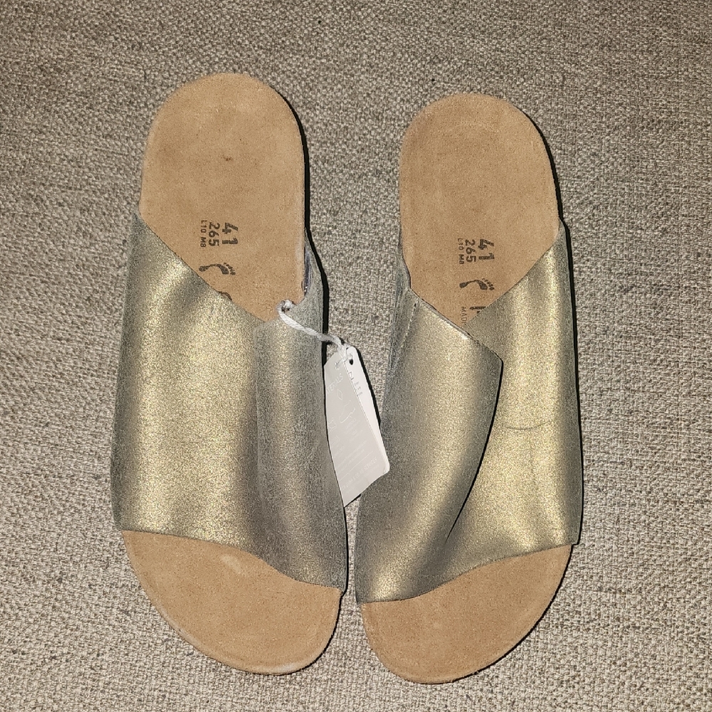 Papillio Metallic Gold Mules